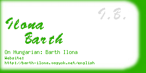 ilona barth business card